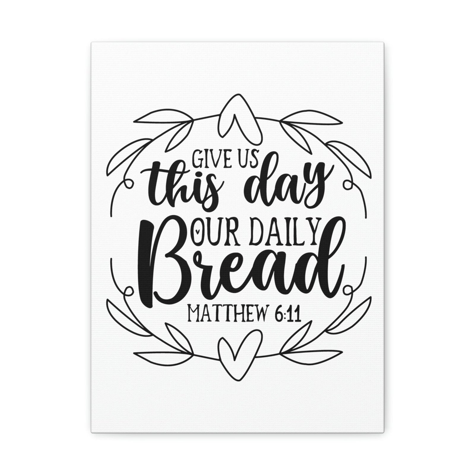 Scripture Walls Our Daily Bread Matthew 6:11 Bible Verse Canvas Christian Wall Art Ready to Hang Unframed-Express Your Love Gifts