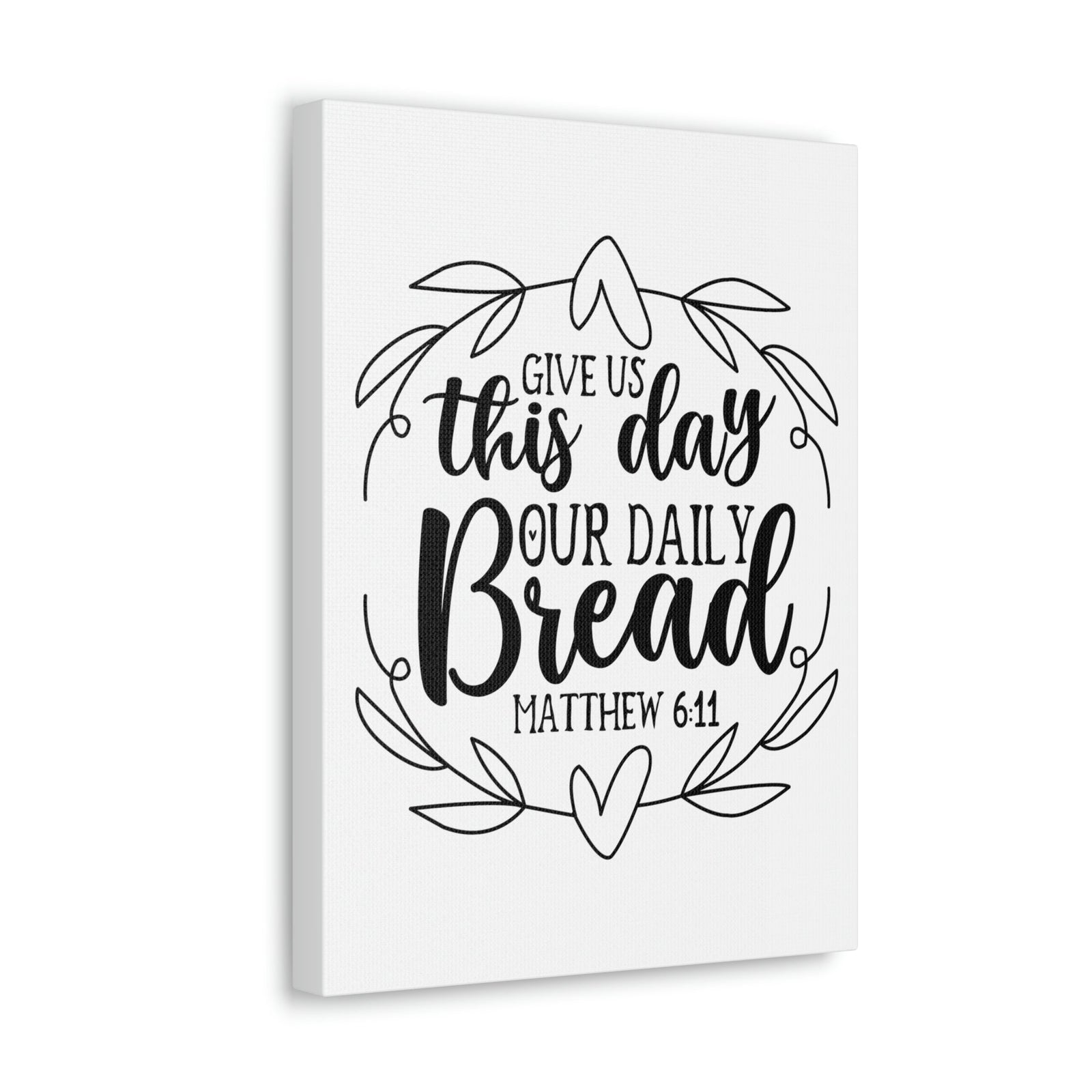 Scripture Walls Our Daily Bread Matthew 6:11 Bible Verse Canvas Christian Wall Art Ready to Hang Unframed-Express Your Love Gifts