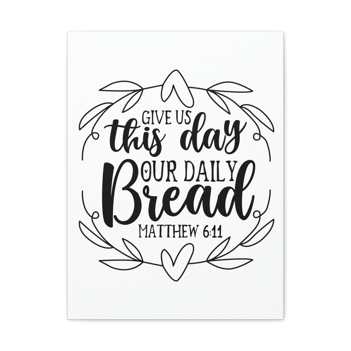Scripture Walls Our Daily Bread Matthew 6:11 Bible Verse Canvas Christian Wall Art Ready to Hang Unframed-Express Your Love Gifts