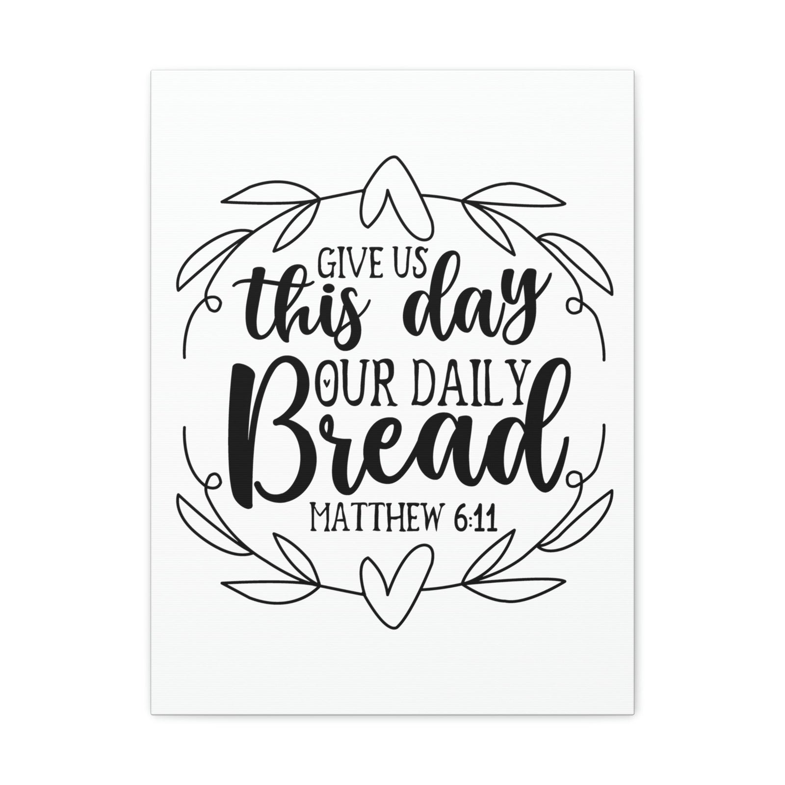 Scripture Walls Our Daily Bread Matthew 6:11 Bible Verse Canvas Christian Wall Art Ready to Hang Unframed-Express Your Love Gifts