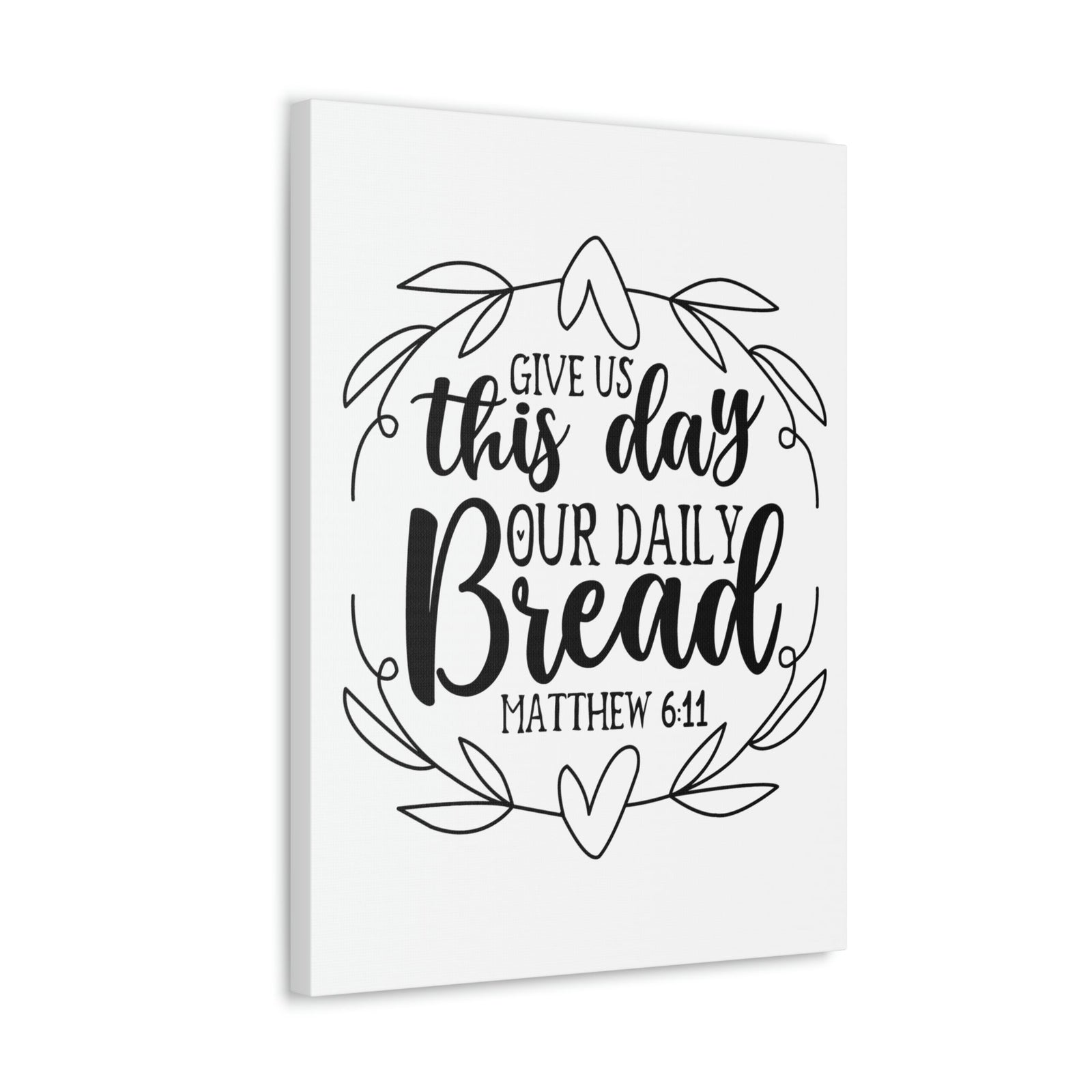 Scripture Walls Our Daily Bread Matthew 6:11 Bible Verse Canvas Christian Wall Art Ready to Hang Unframed-Express Your Love Gifts