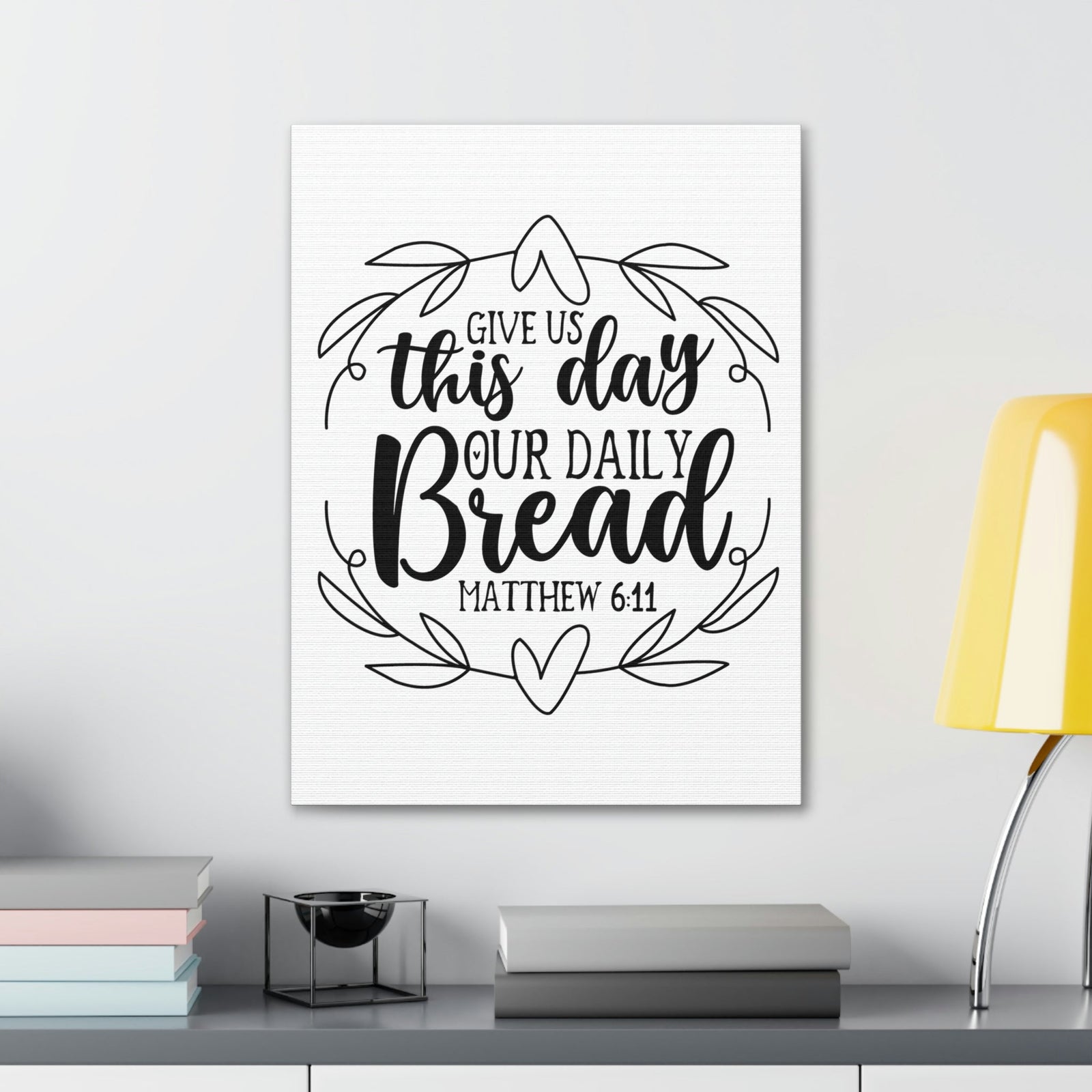 Scripture Walls Our Daily Bread Matthew 6:11 Bible Verse Canvas Christian Wall Art Ready to Hang Unframed-Express Your Love Gifts