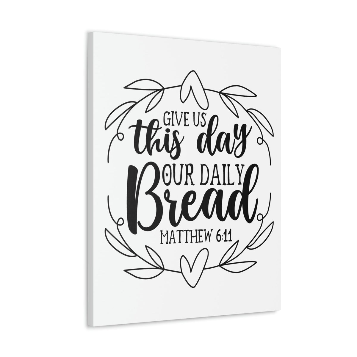 Scripture Walls Our Daily Bread Matthew 6:11 Bible Verse Canvas Christian Wall Art Ready to Hang Unframed-Express Your Love Gifts