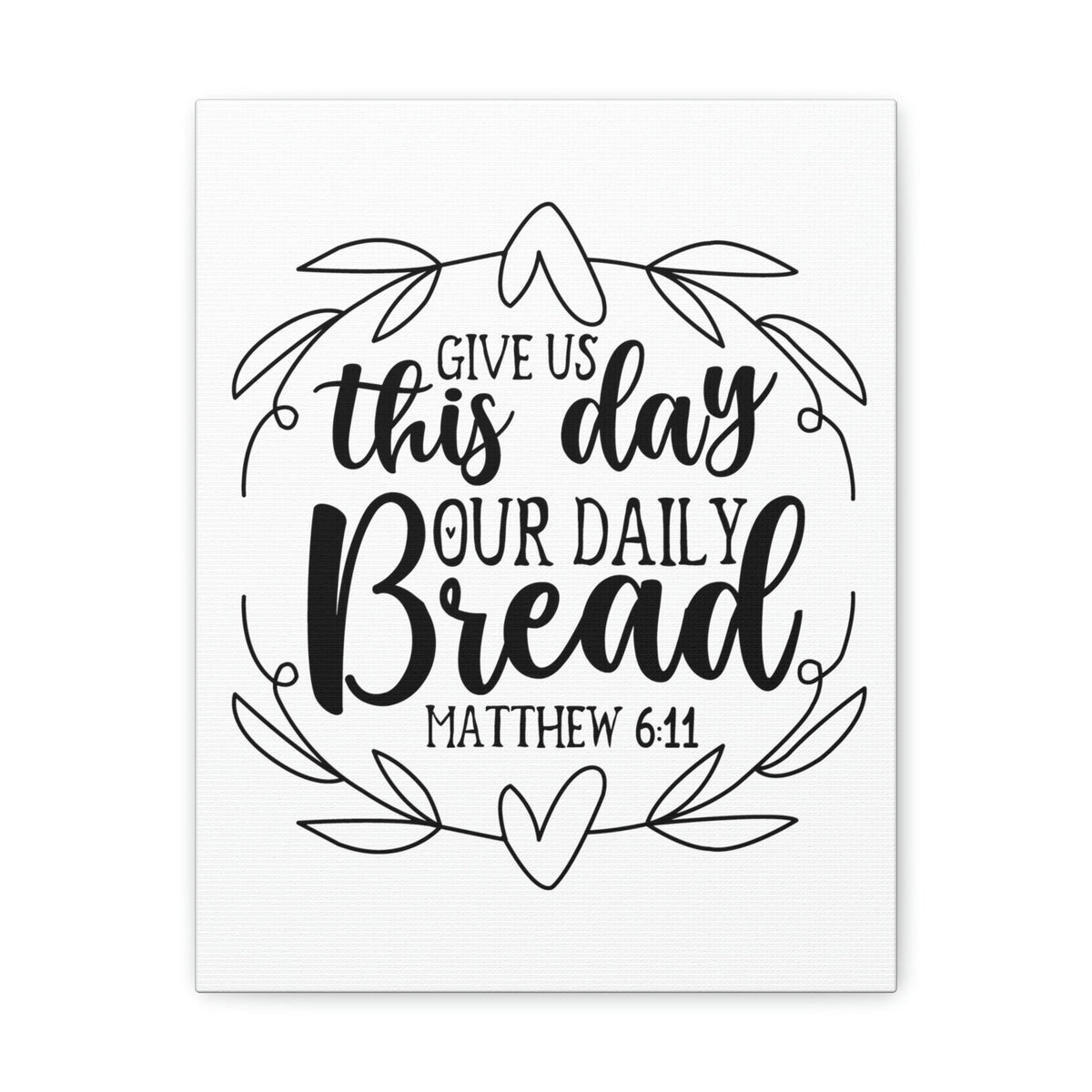 Scripture Walls Our Daily Bread Matthew 6:11 Bible Verse Canvas Christian Wall Art Ready to Hang Unframed-Express Your Love Gifts
