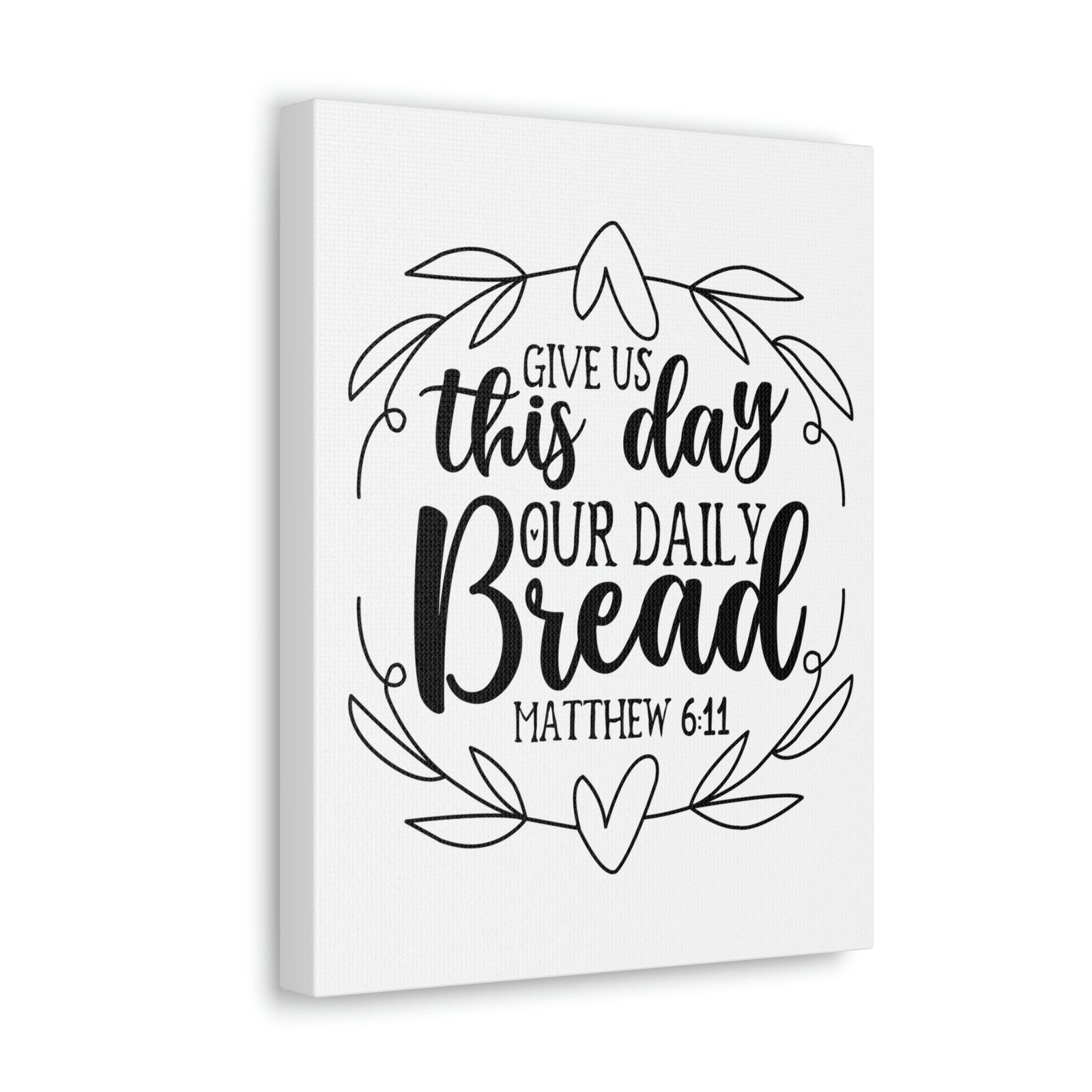 Scripture Walls Our Daily Bread Matthew 6:11 Bible Verse Canvas Christian Wall Art Ready to Hang Unframed-Express Your Love Gifts