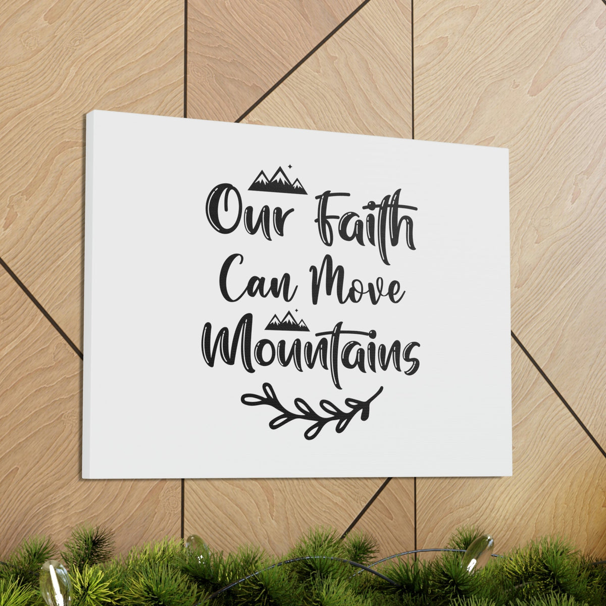 Scripture Walls Our Faith Can Move Mountains Matthew 17:20 Christian Wall Art Bible Verse Print Ready to Hang Unframed-Express Your Love Gifts
