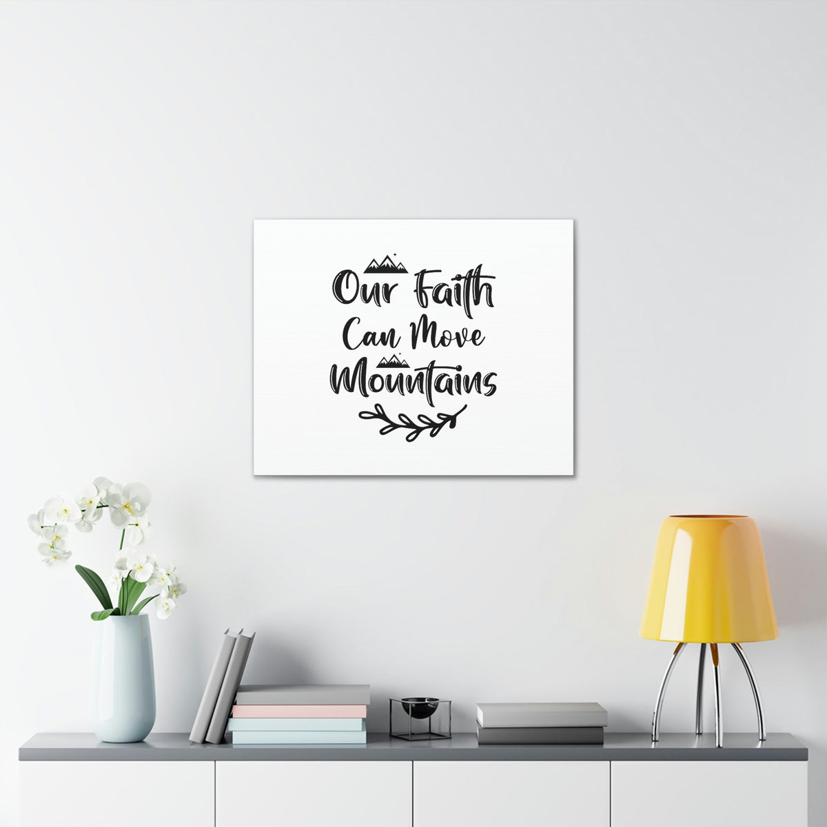 Scripture Walls Our Faith Can Move Mountains Matthew 17:20 Christian Wall Art Bible Verse Print Ready to Hang Unframed-Express Your Love Gifts