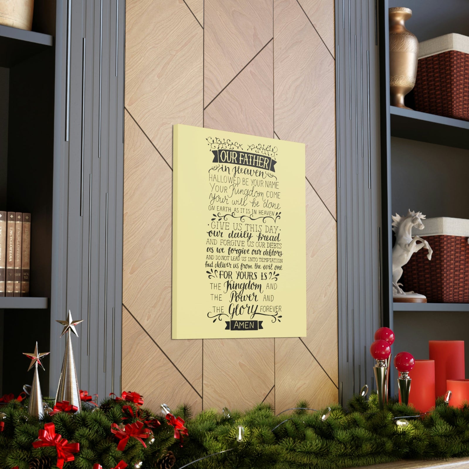 Scripture Walls Our Father In Heaven Isaiah 64:7 Light Yellow Bible Verse Canvas Christian Wall Art Ready to Hang Unframed-Express Your Love Gifts