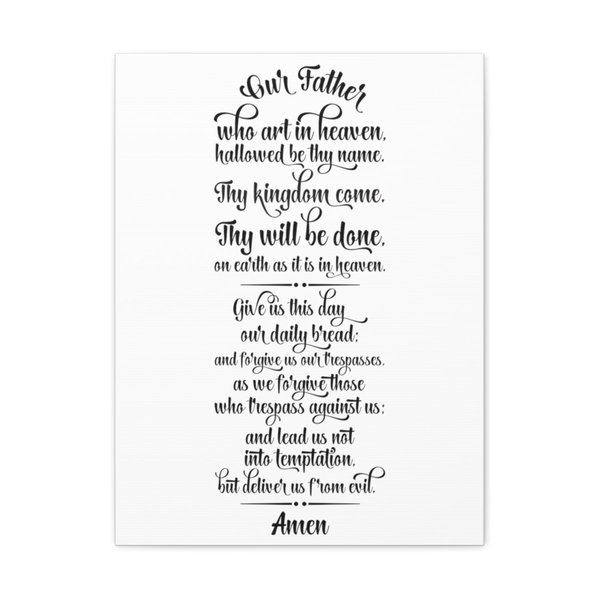 Scripture Walls Our Father Matthew 6:9 Christian Wall Art Print Ready to Hang Unframed-Express Your Love Gifts