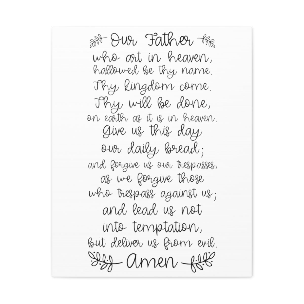 Scripture Walls Our Father Who Art In Heaven Matthew 6:9-13 Christian Wall Art Print Ready to Hang Unframed-Express Your Love Gifts