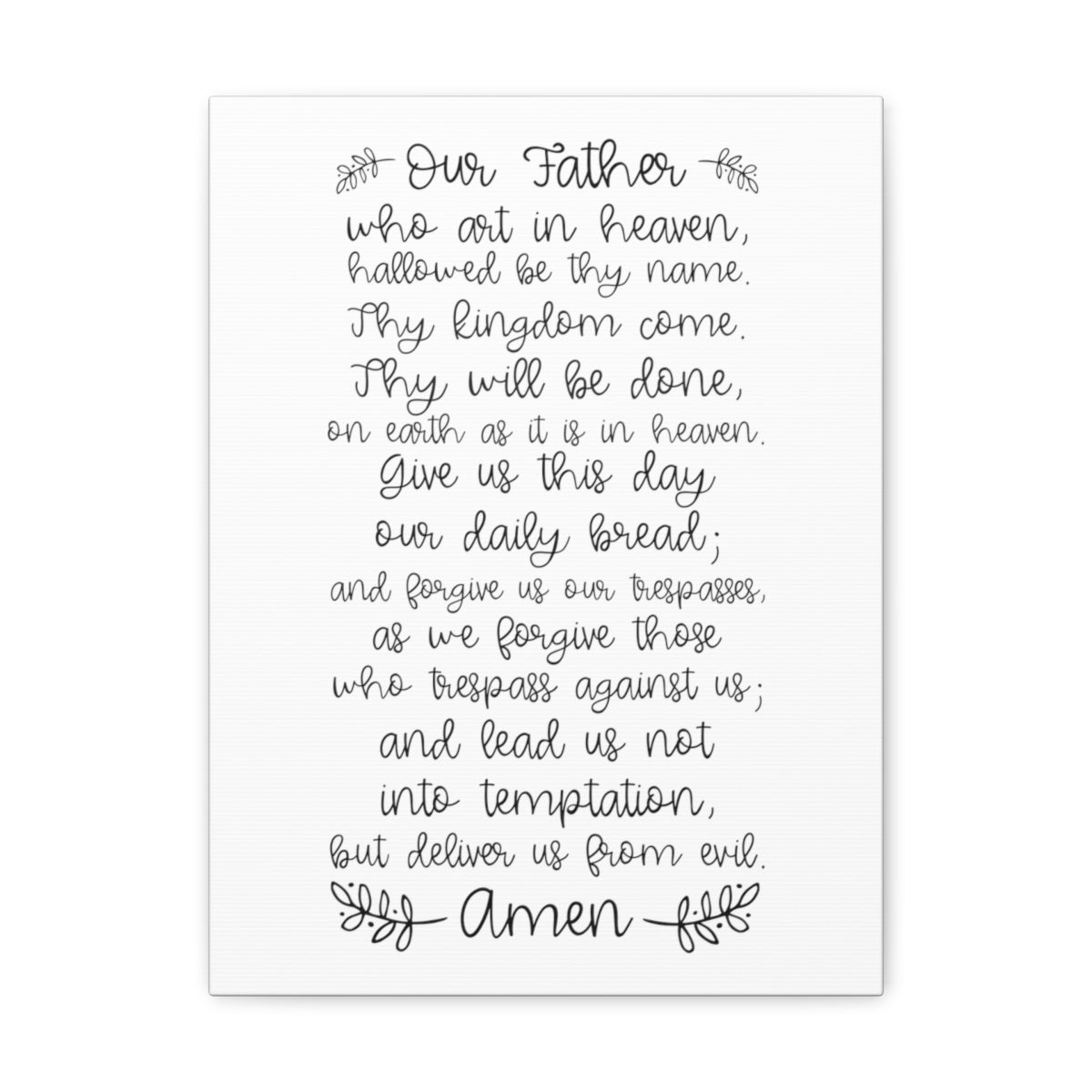 Scripture Walls Our Father Who Art In Heaven Matthew 6:9-13 Christian Wall Art Print Ready to Hang Unframed-Express Your Love Gifts