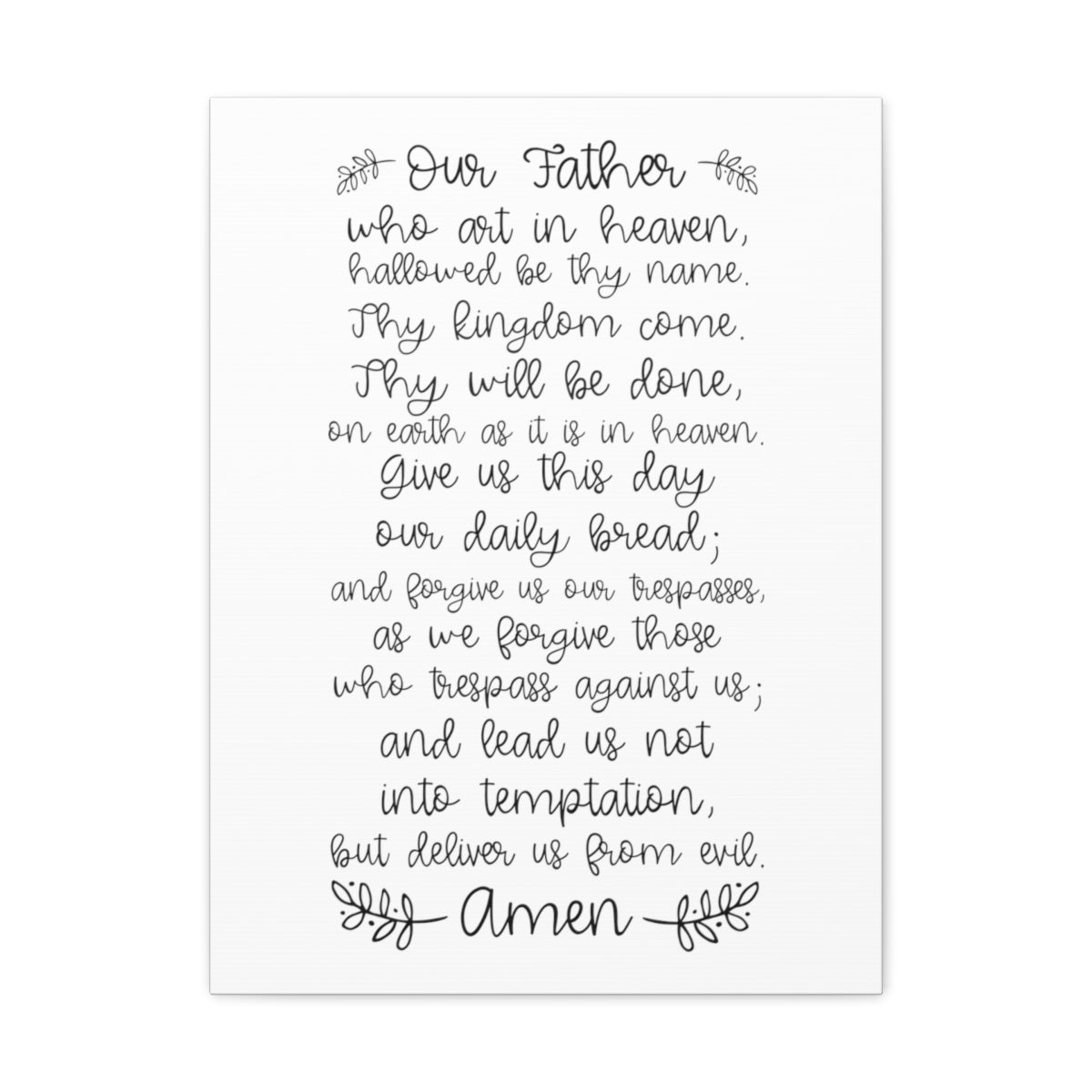 Scripture Walls Our Father Who Art In Heaven Matthew 6:9-13 Christian Wall Art Print Ready to Hang Unframed-Express Your Love Gifts