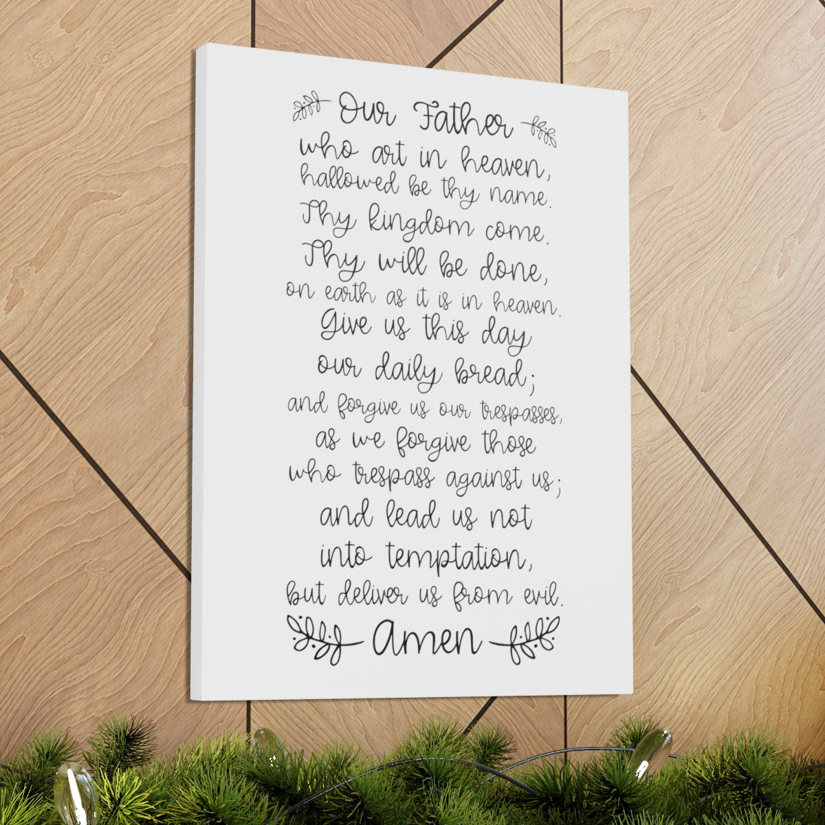 Scripture Walls Our Father Who Art In Heaven Matthew 6:9-13 Christian Wall Art Print Ready to Hang Unframed-Express Your Love Gifts