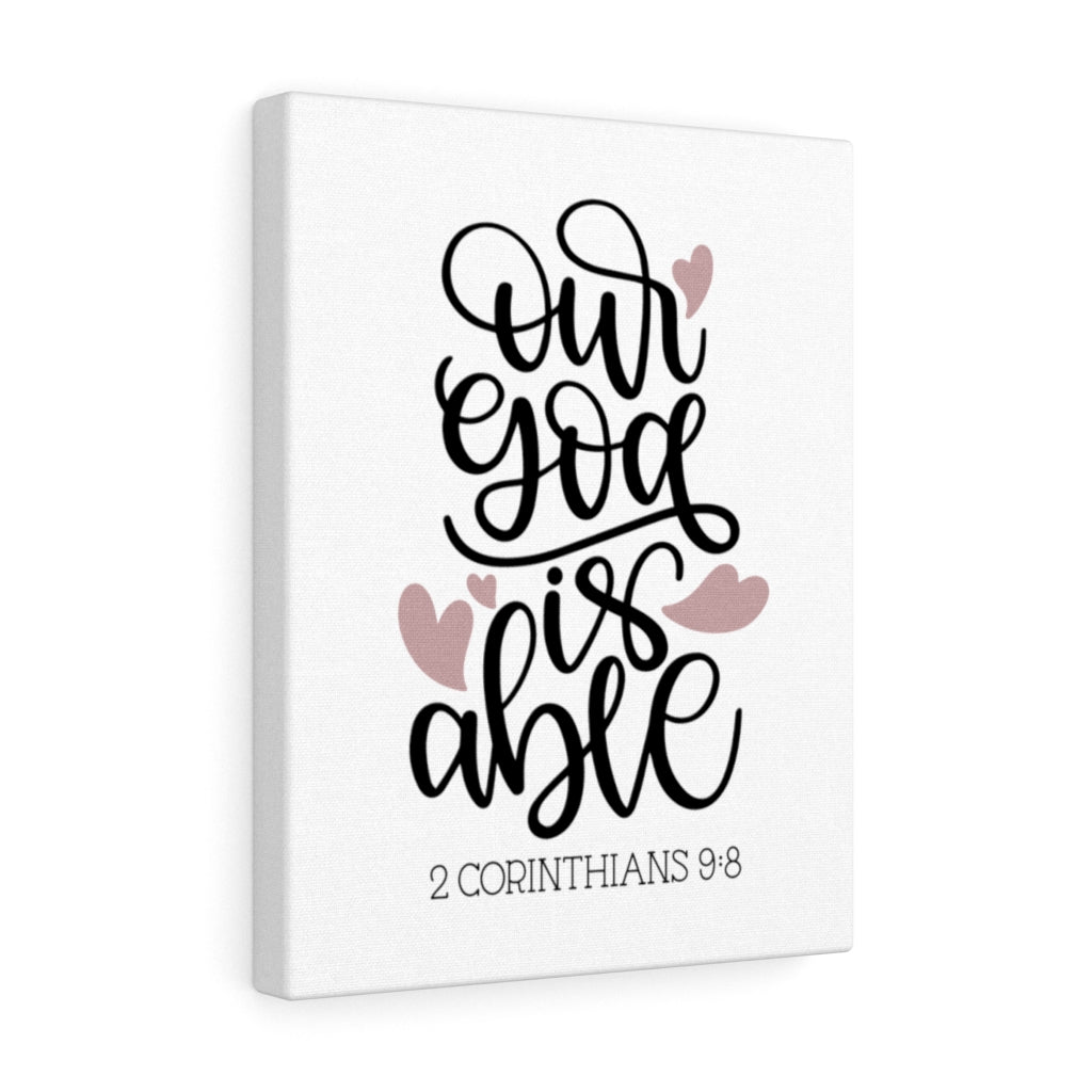 Scripture Walls Our God Is Able 2 Corinthians 9:8 Bible Verse Canvas Christian Wall Art Ready to Hang Unframed-Express Your Love Gifts
