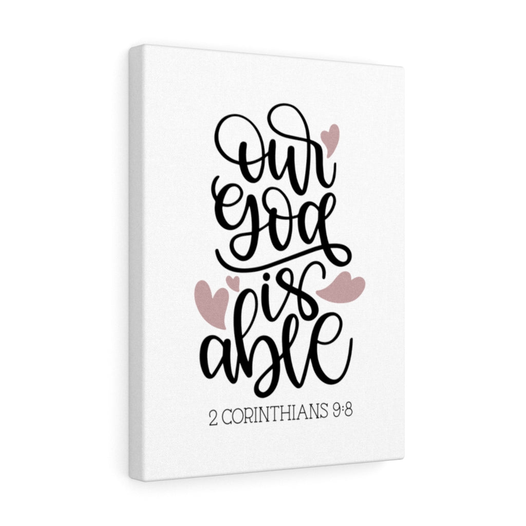 Scripture Walls Our God Is Able 2 Corinthians 9:8 Bible Verse Canvas Christian Wall Art Ready to Hang Unframed-Express Your Love Gifts