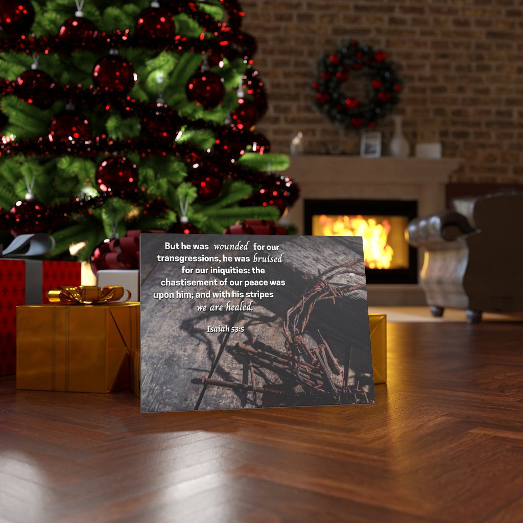 Scripture Walls Our Peace Isaiah 53:5 Bible Verse Canvas Christian Wall Art Ready to Hang Unframed-Express Your Love Gifts