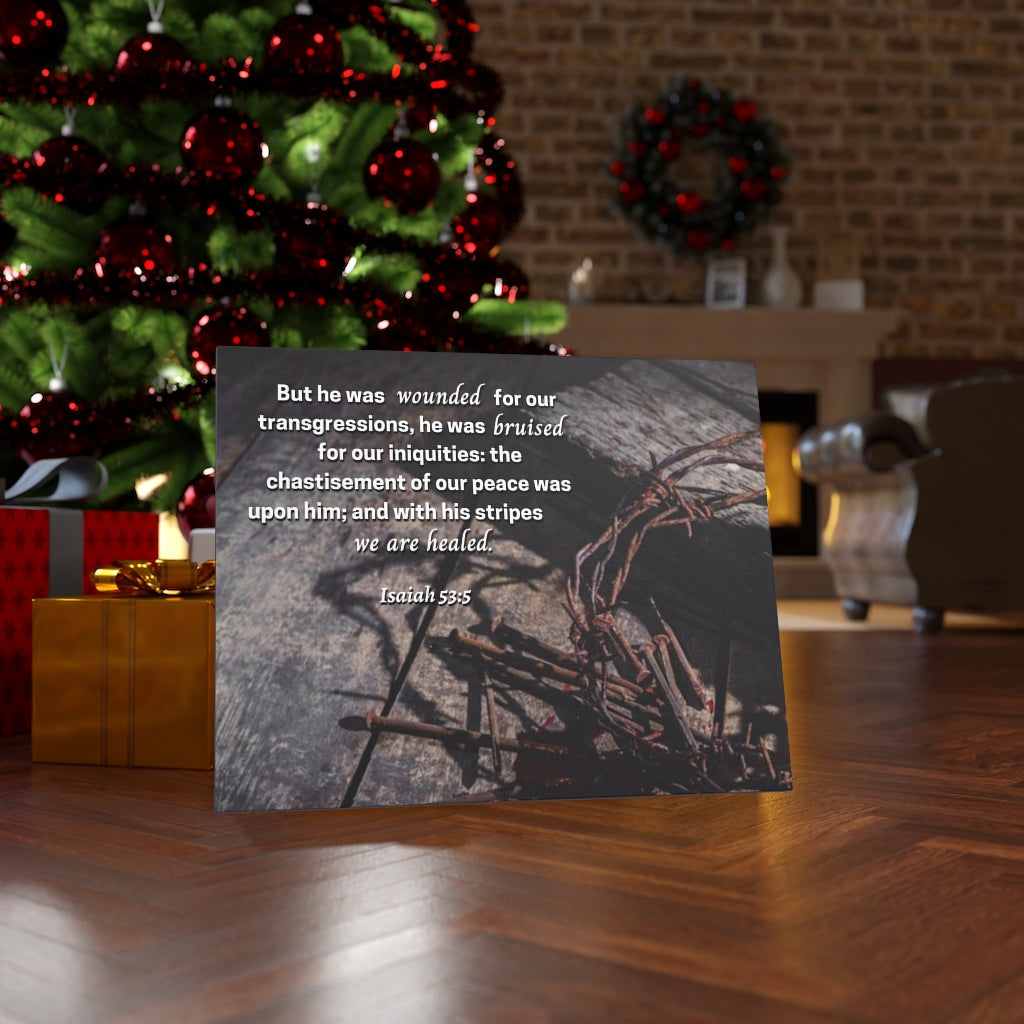 Scripture Walls Our Peace Isaiah 53:5 Bible Verse Canvas Christian Wall Art Ready to Hang Unframed-Express Your Love Gifts