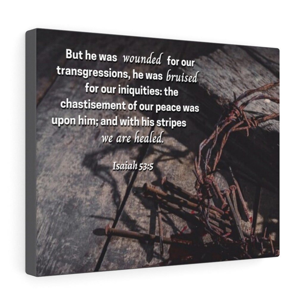 Scripture Walls Our Peace Isaiah 53:5 Bible Verse Canvas Christian Wall Art Ready to Hang Unframed-Express Your Love Gifts