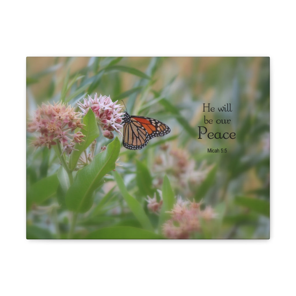 Scripture Walls Our Peace Micah 5:5 Bible Verse Canvas Christian Wall Art Ready to Hang Unframed-Express Your Love Gifts
