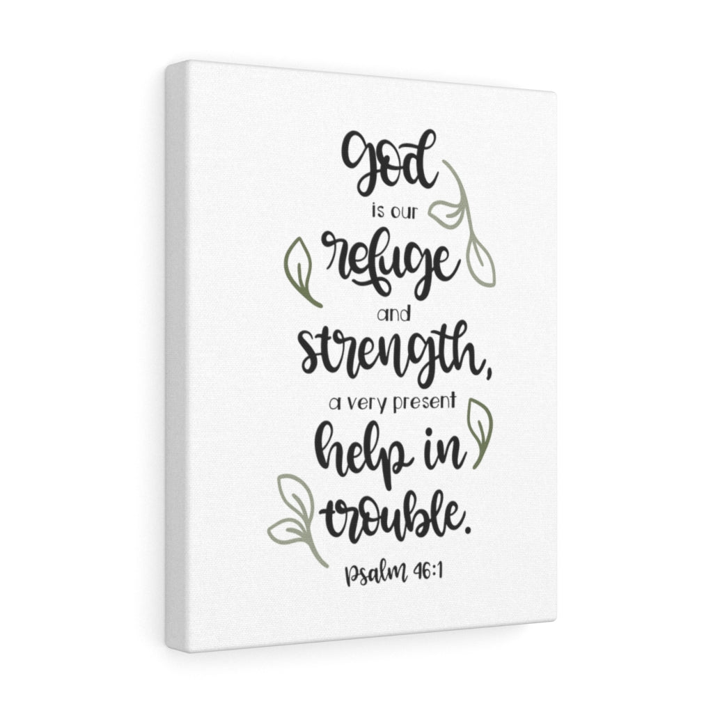 Scripture Walls Our Refuge Psalm 46:1 Bible Verse Canvas Christian Wall Art Ready to Hang Unframed-Express Your Love Gifts