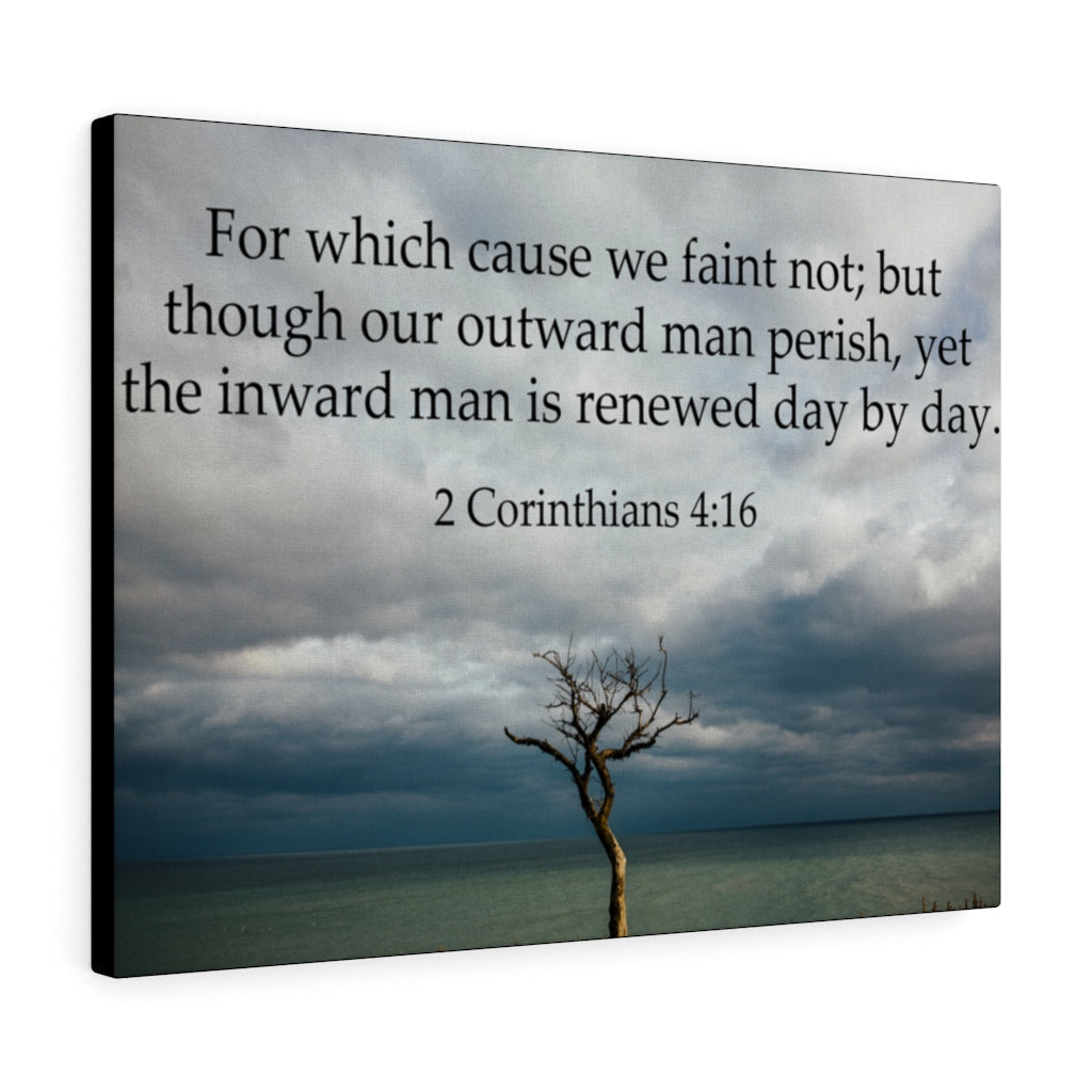 Scripture Walls Outward Man Perishes 2 Corinthians 4:16 Bible Verse Canvas Christian Wall Art Ready to Hang Unframed-Express Your Love Gifts