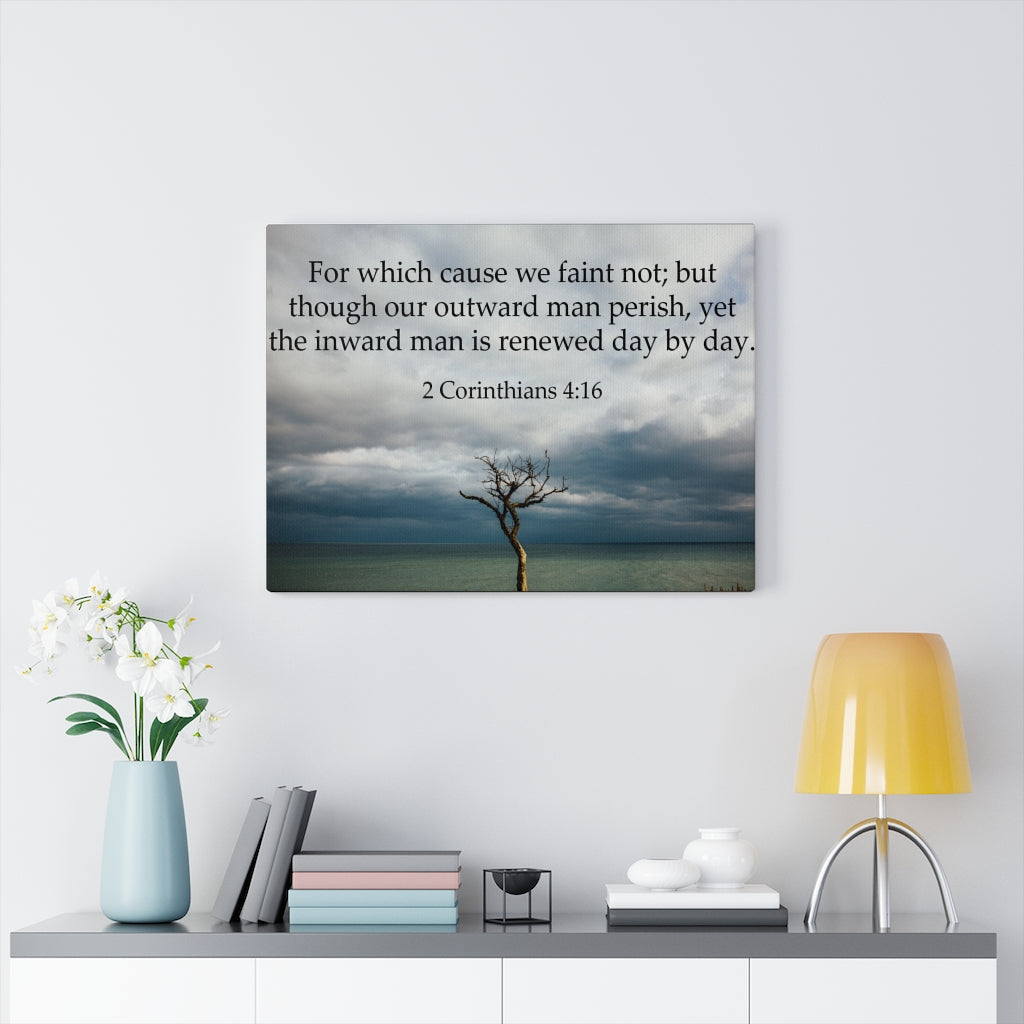 Scripture Walls Outward Man Perishes 2 Corinthians 4:16 Bible Verse Canvas Christian Wall Art Ready to Hang Unframed-Express Your Love Gifts