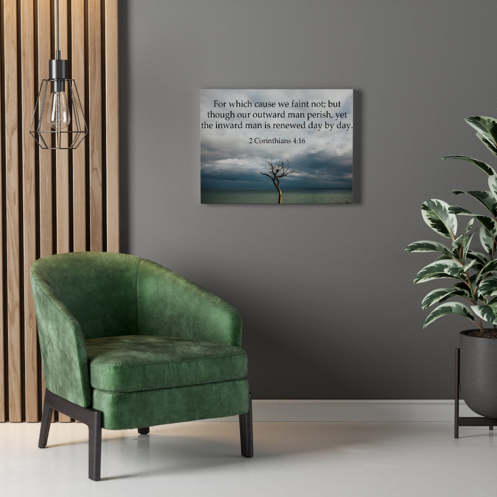 Scripture Walls Outward Man Perishes 2 Corinthians 4:16 Bible Verse Canvas Christian Wall Art Ready to Hang Unframed-Express Your Love Gifts