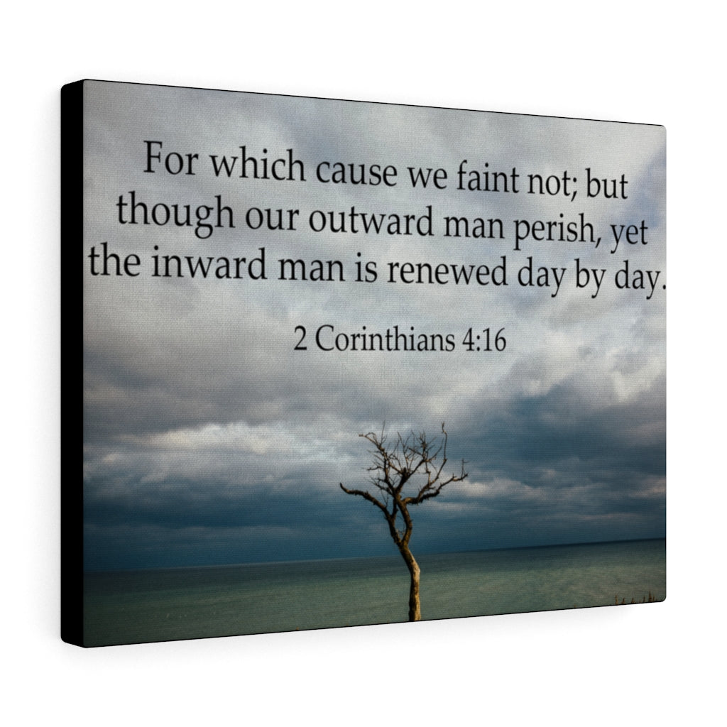 Scripture Walls Outward Man Perishes 2 Corinthians 4:16 Bible Verse Canvas Christian Wall Art Ready to Hang Unframed-Express Your Love Gifts