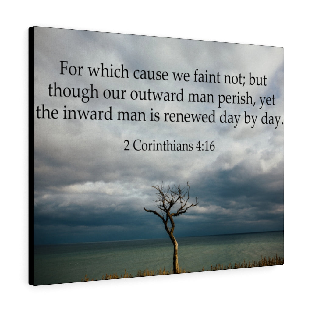 Scripture Walls Outward Man Perishes 2 Corinthians 4:16 Bible Verse Canvas Christian Wall Art Ready to Hang Unframed-Express Your Love Gifts