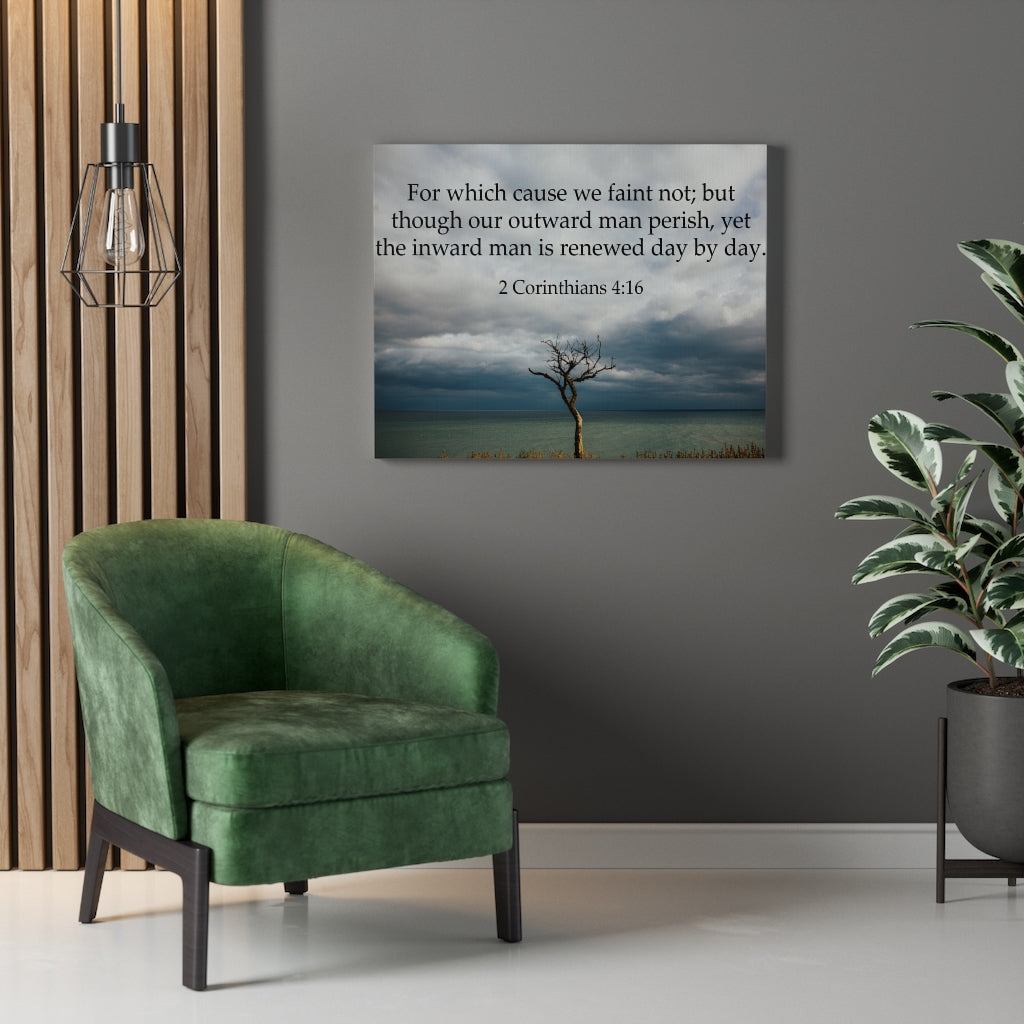 Scripture Walls Outward Man Perishes 2 Corinthians 4:16 Bible Verse Canvas Christian Wall Art Ready to Hang Unframed-Express Your Love Gifts