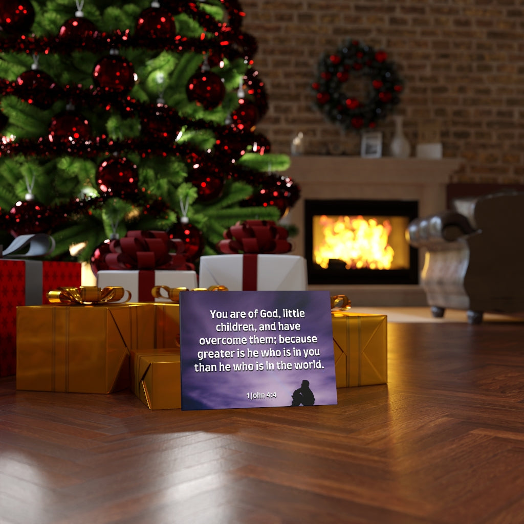 Scripture Walls Overcome 1 John 4:4 Bible Verse Canvas Christian Wall Art Ready to Hang Unframed-Express Your Love Gifts