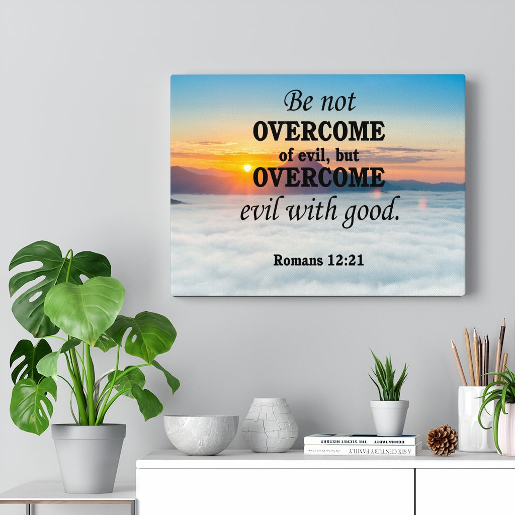 Scripture Walls Overcome With Good Romans 12:21 Christian Home Decor Bible Art Unframed-Express Your Love Gifts