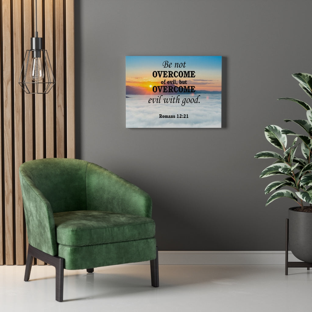 Scripture Walls Overcome With Good Romans 12:21 Christian Home Decor Bible Art Unframed-Express Your Love Gifts