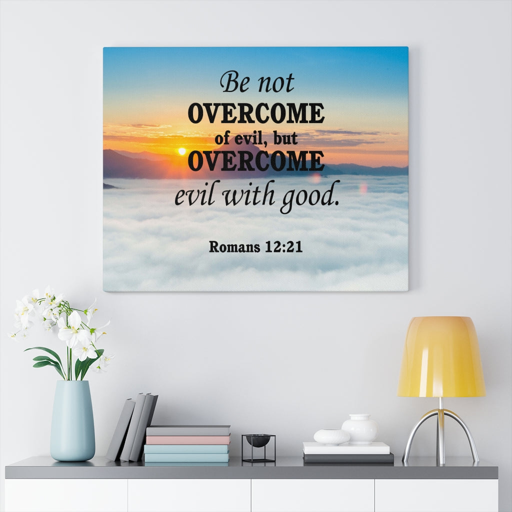 Scripture Walls Overcome With Good Romans 12:21 Christian Home Decor Bible Art Unframed-Express Your Love Gifts