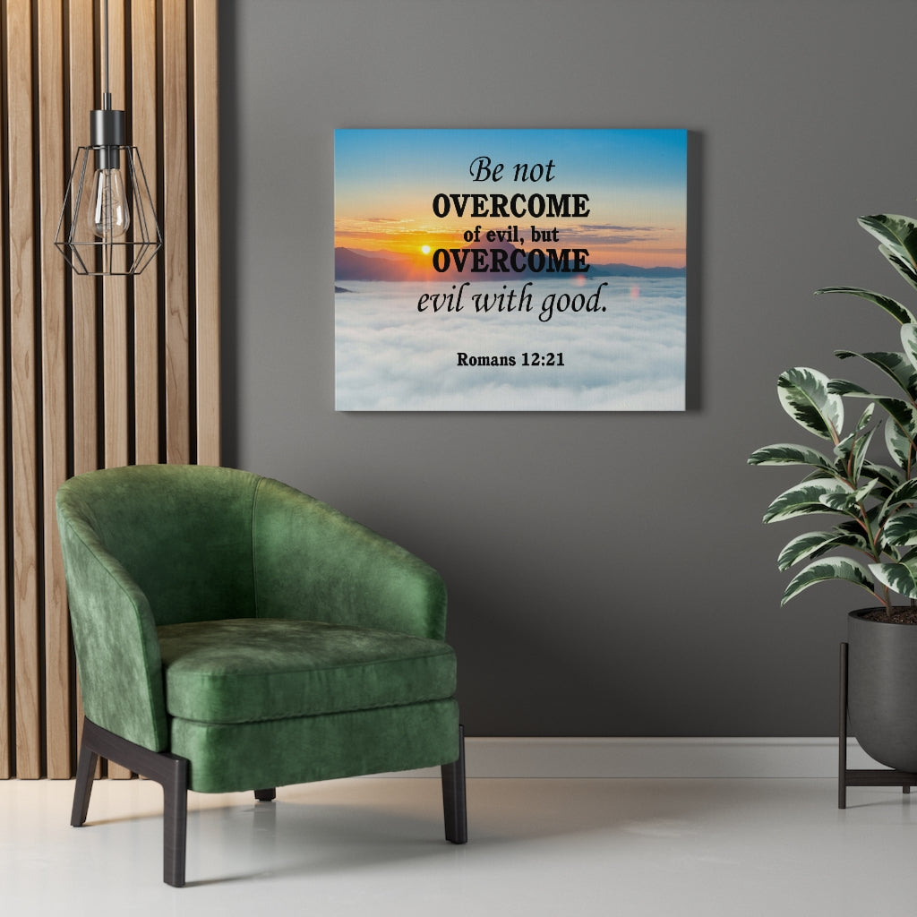 Scripture Walls Overcome With Good Romans 12:21 Christian Home Decor Bible Art Unframed-Express Your Love Gifts
