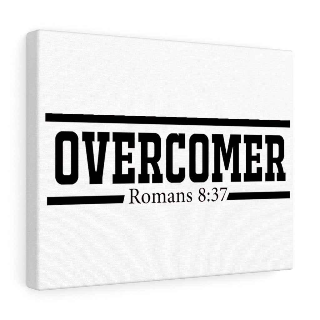 Scripture Walls Overcomer White Romans 8:37 Bible Verse Canvas Christian Wall Art Ready to Hang Unframed-Express Your Love Gifts