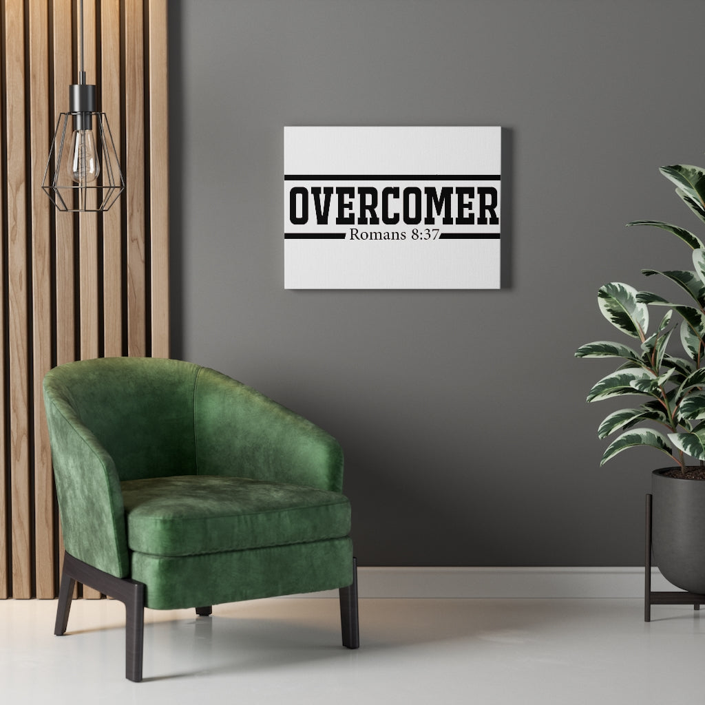 Scripture Walls Overcomer Romans 8:37 Bible Verse Canvas Christian Wall Art Ready to Hang Unframed-Express Your Love Gifts