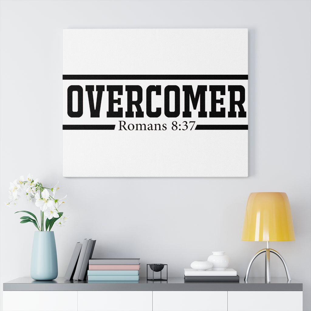 Scripture Walls Overcomer Romans 8:37 Bible Verse Canvas Christian Wall Art Ready to Hang Unframed-Express Your Love Gifts
