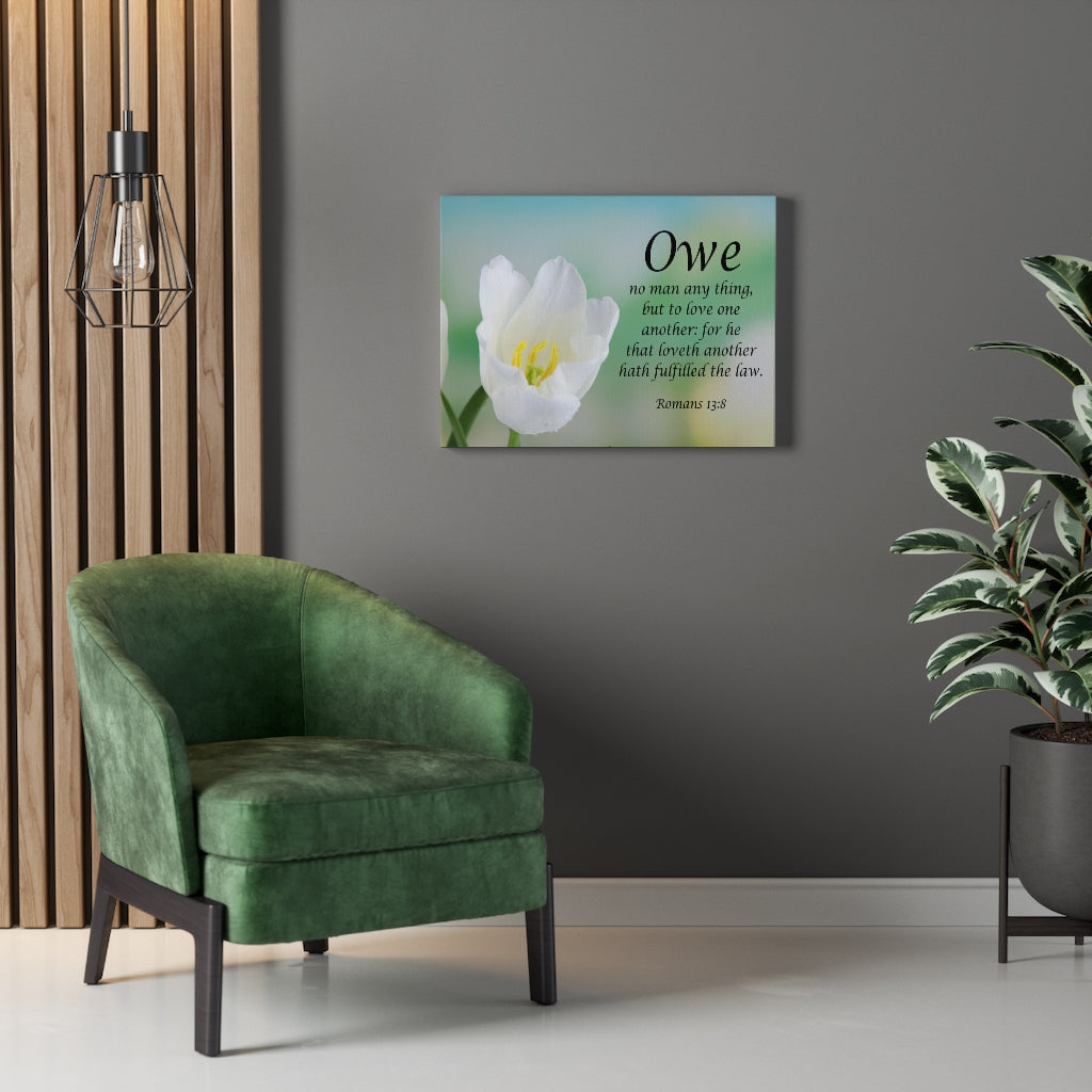 Scripture Walls Owe No Man Romans 13:8 Christian Home Decor Bible Art Unframed-Express Your Love Gifts