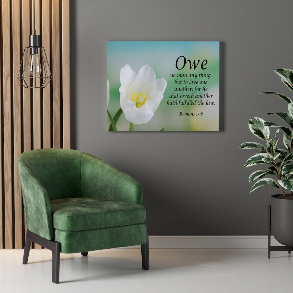 Scripture Walls Owe No Man Romans 13:8 Christian Home Decor Bible Art Unframed-Express Your Love Gifts