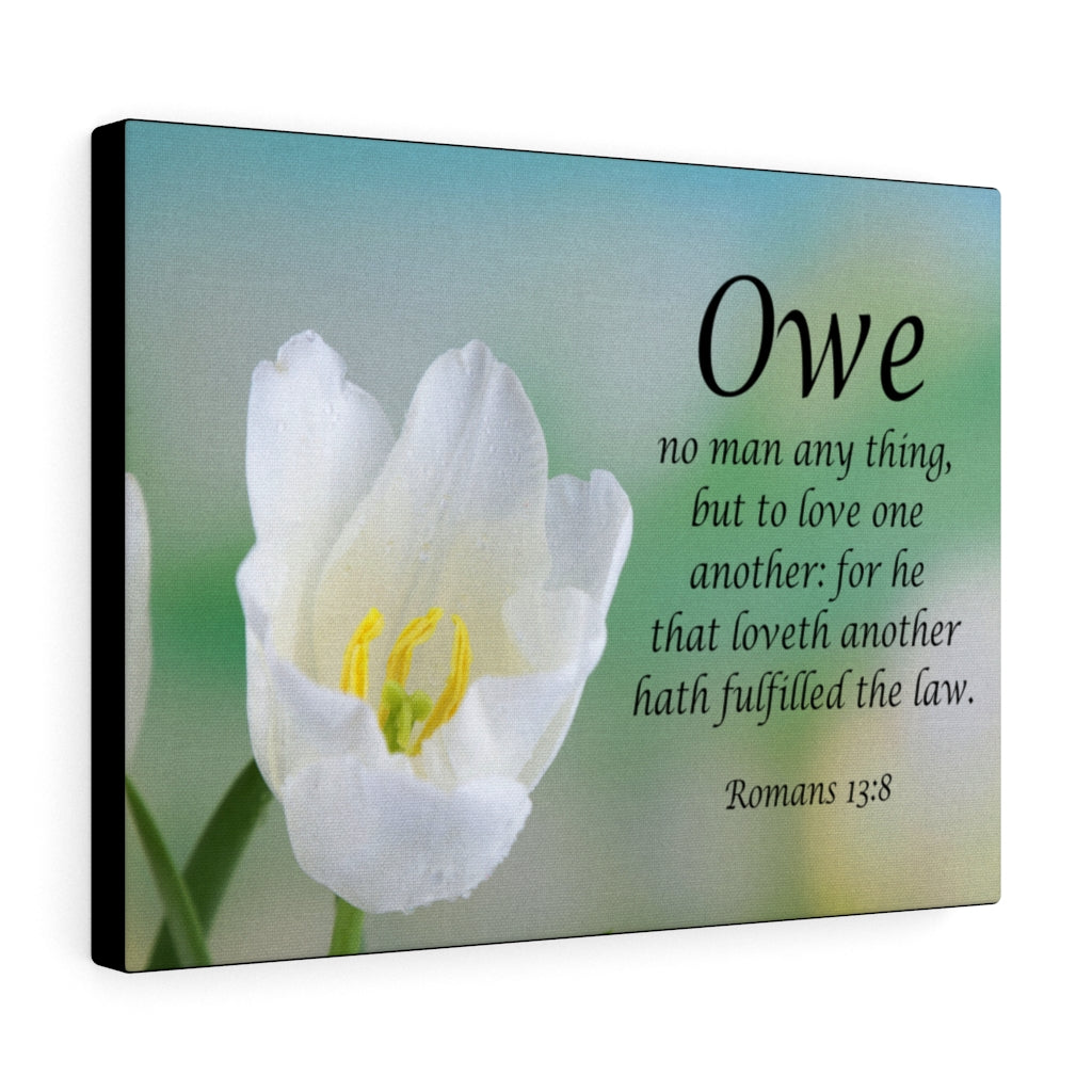 Scripture Walls Owe No Man Romans 13:8 Christian Home Decor Bible Art Unframed-Express Your Love Gifts