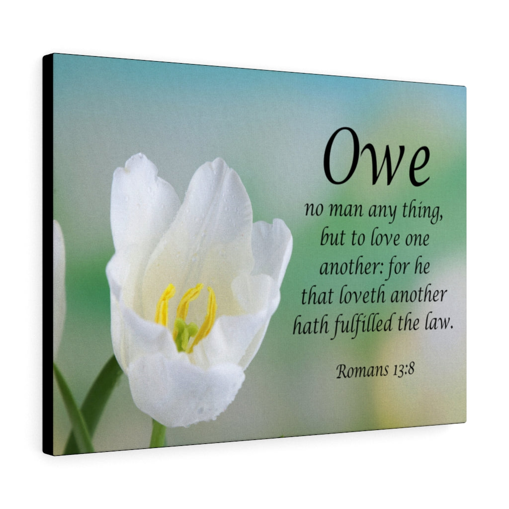 Scripture Walls Owe No Man Romans 13:8 Christian Home Decor Bible Art Unframed-Express Your Love Gifts