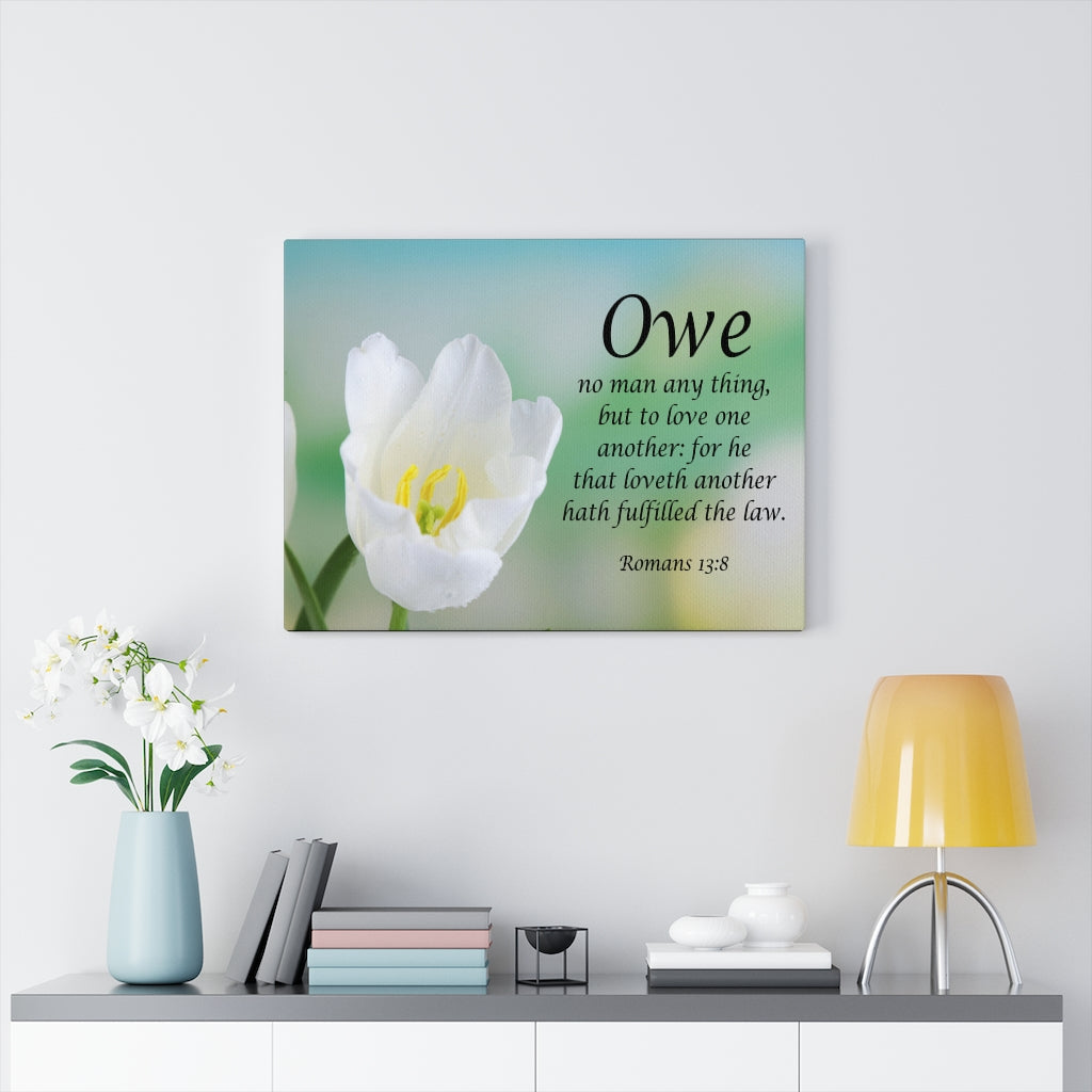 Scripture Walls Owe No Man Romans 13:8 Christian Home Decor Bible Art Unframed-Express Your Love Gifts
