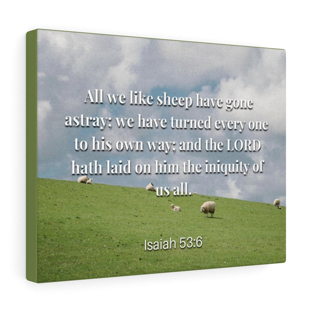 Scripture Walls Own Way Isaiah 53:6 Bible Verse Canvas Christian Wall Art Ready to Hang Unframed-Express Your Love Gifts