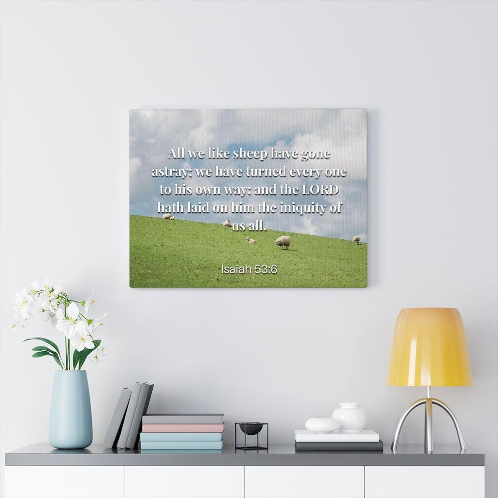 Scripture Walls Own Way Isaiah 53:6 Bible Verse Canvas Christian Wall Art Ready to Hang Unframed-Express Your Love Gifts