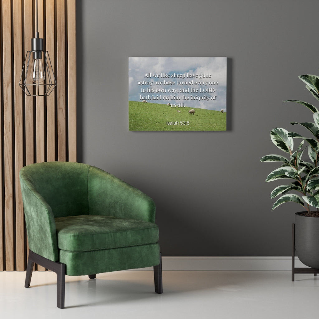 Scripture Walls Own Way Isaiah 53:6 Bible Verse Canvas Christian Wall Art Ready to Hang Unframed-Express Your Love Gifts