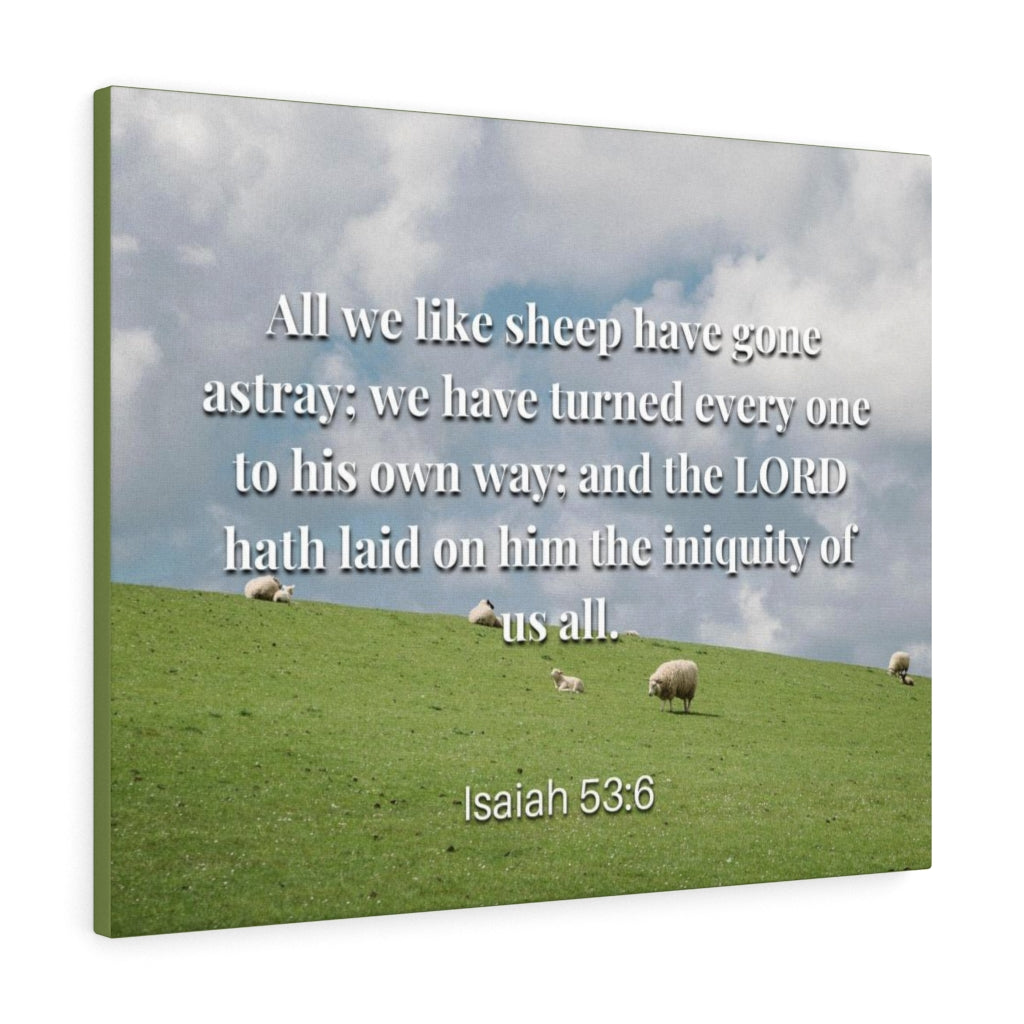 Scripture Walls Own Way Isaiah 53:6 Bible Verse Canvas Christian Wall Art Ready to Hang Unframed-Express Your Love Gifts