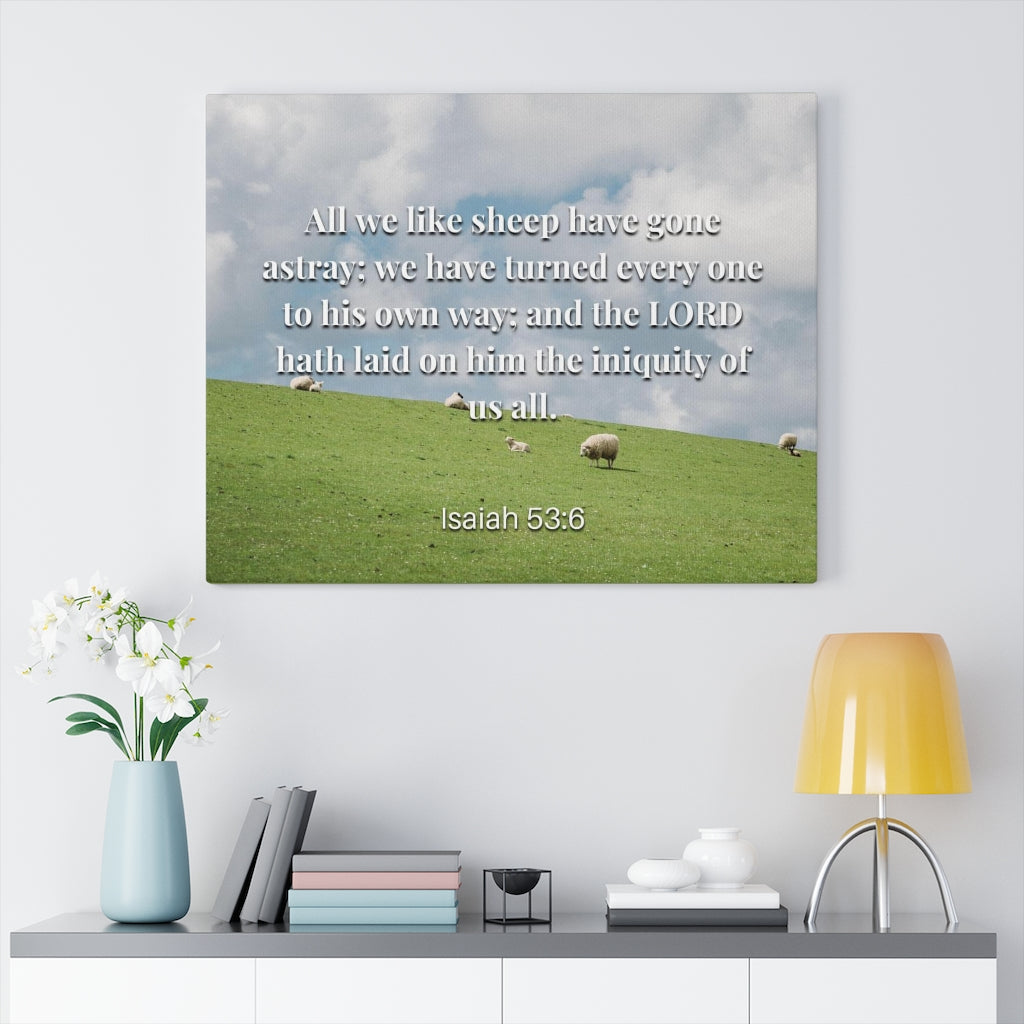 Scripture Walls Own Way Isaiah 53:6 Bible Verse Canvas Christian Wall Art Ready to Hang Unframed-Express Your Love Gifts