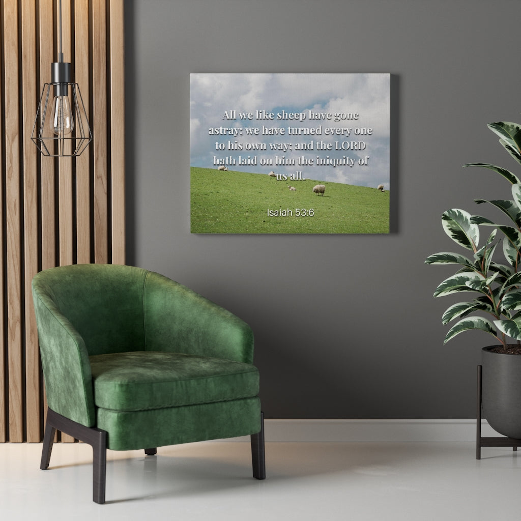Scripture Walls Own Way Isaiah 53:6 Bible Verse Canvas Christian Wall Art Ready to Hang Unframed-Express Your Love Gifts