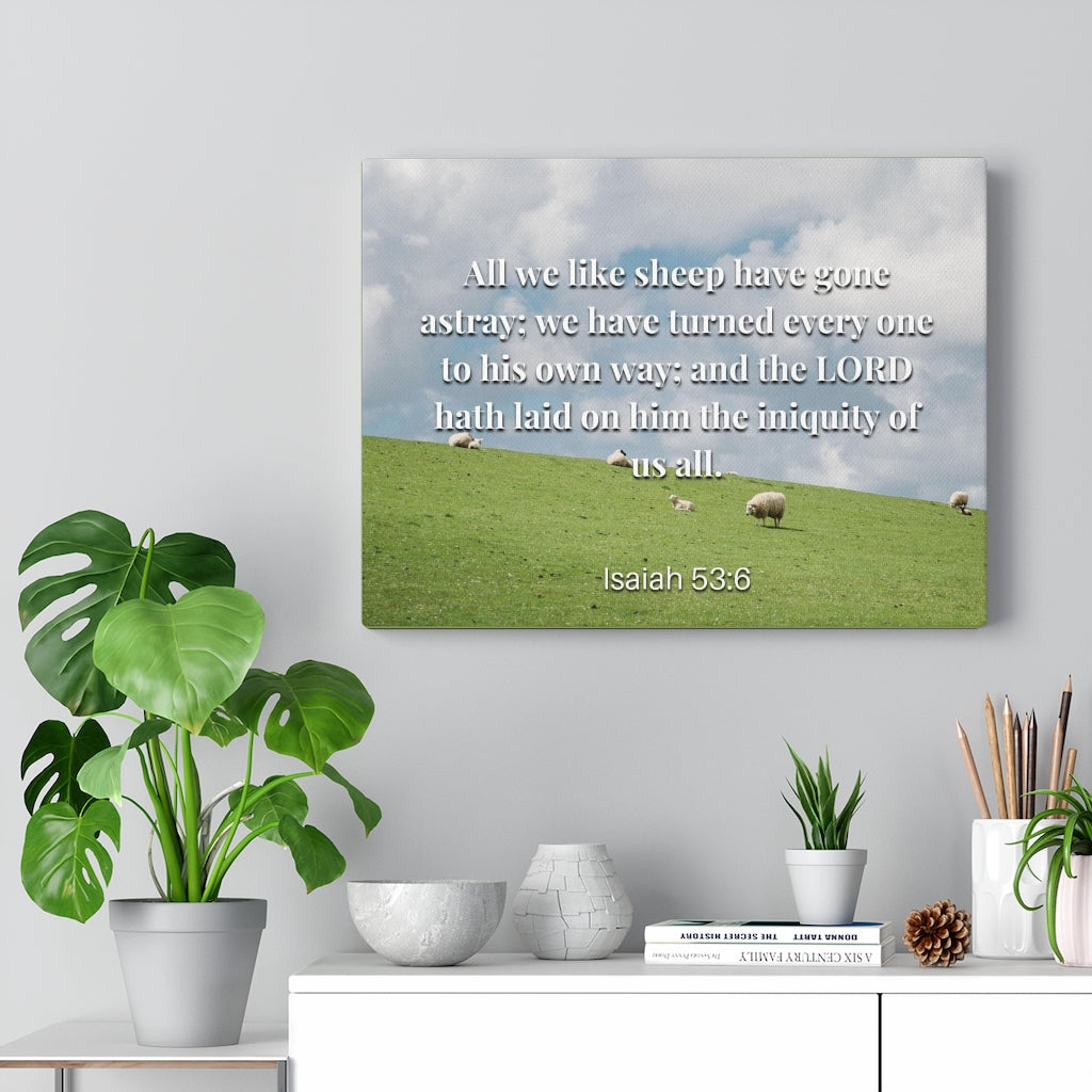 Scripture Walls Own Way Isaiah 53:6 Bible Verse Canvas Christian Wall Art Ready to Hang Unframed-Express Your Love Gifts